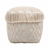 Inca Cream Cotton Pouf