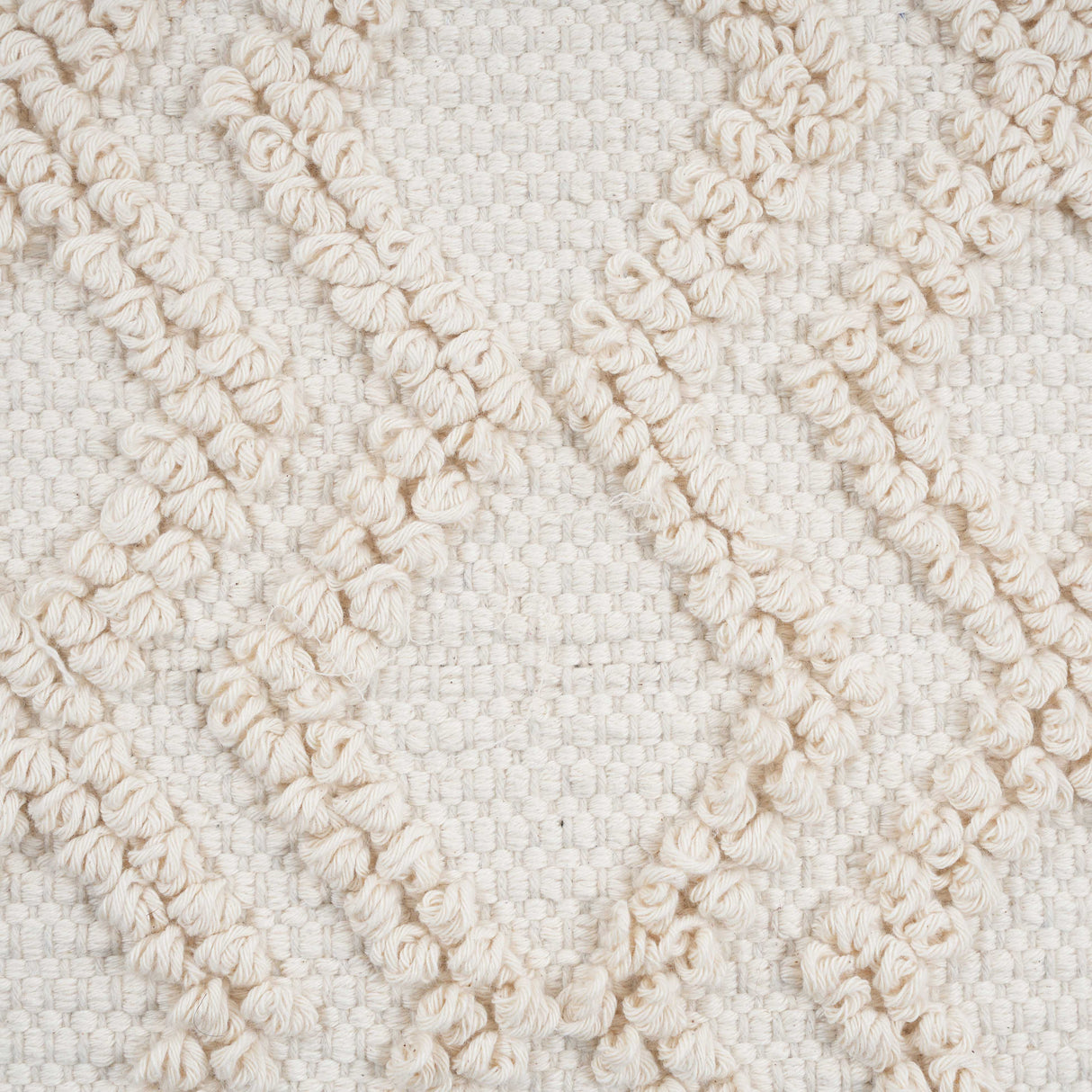 Inca Cream Cotton Pouf