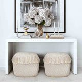 Inca Cream Cotton Pouf