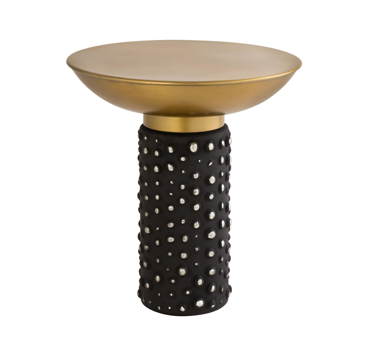 Blaze Glass and Brass Side Table