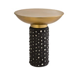 Blaze Glass and Brass Side Table