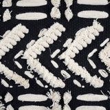 Mariel Black Cotton Pouf