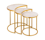 Crescent Marble Nesting Tables