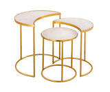 Crescent Marble Nesting Tables