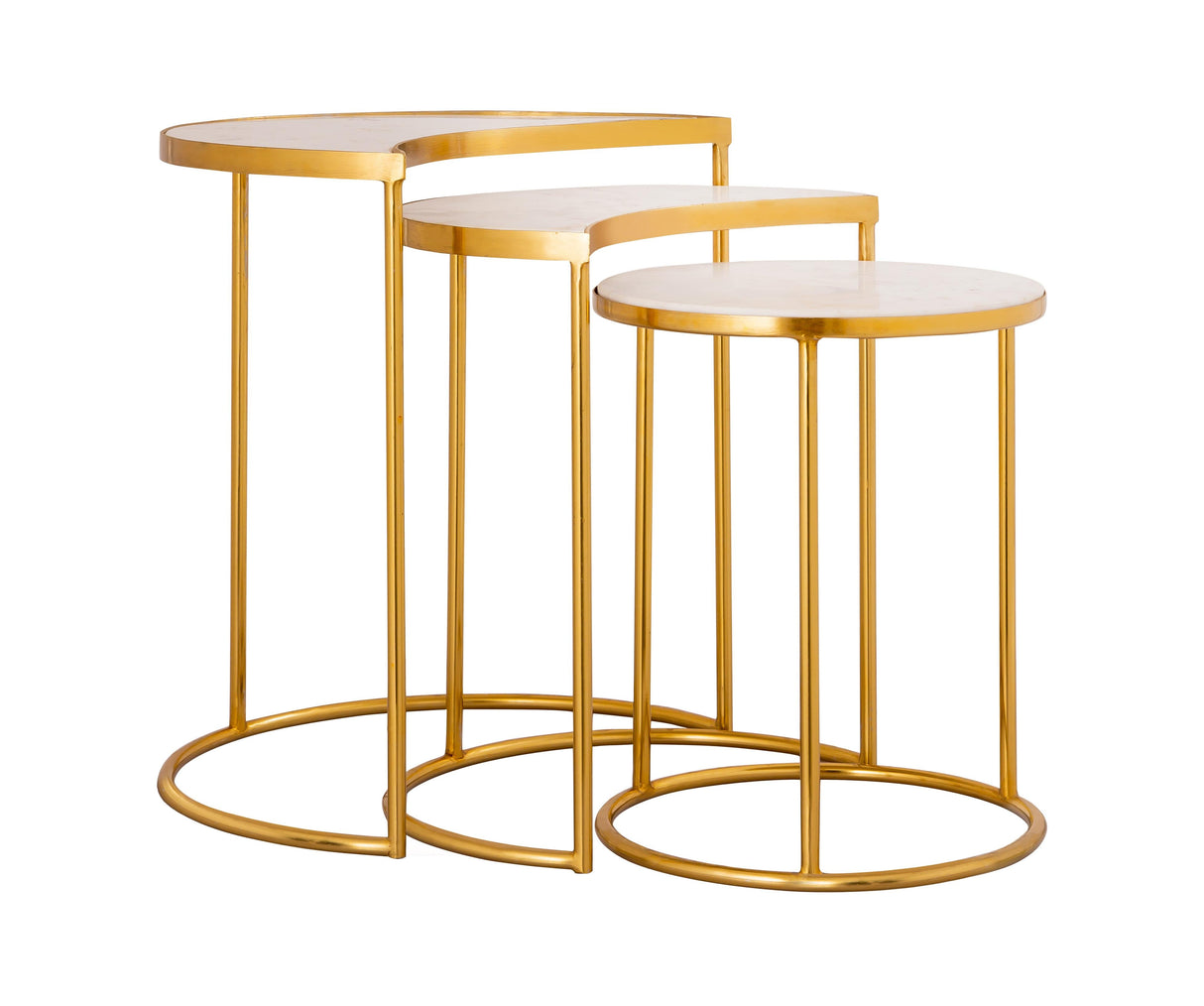 Crescent Marble Nesting Tables