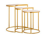 Crescent Marble Nesting Tables