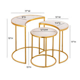 Crescent Marble Nesting Tables