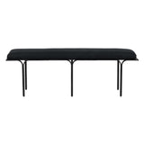 Bryn 59" Black Linen Bench