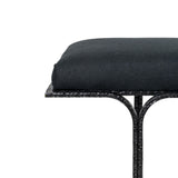 Bryn 59" Black Linen Bench