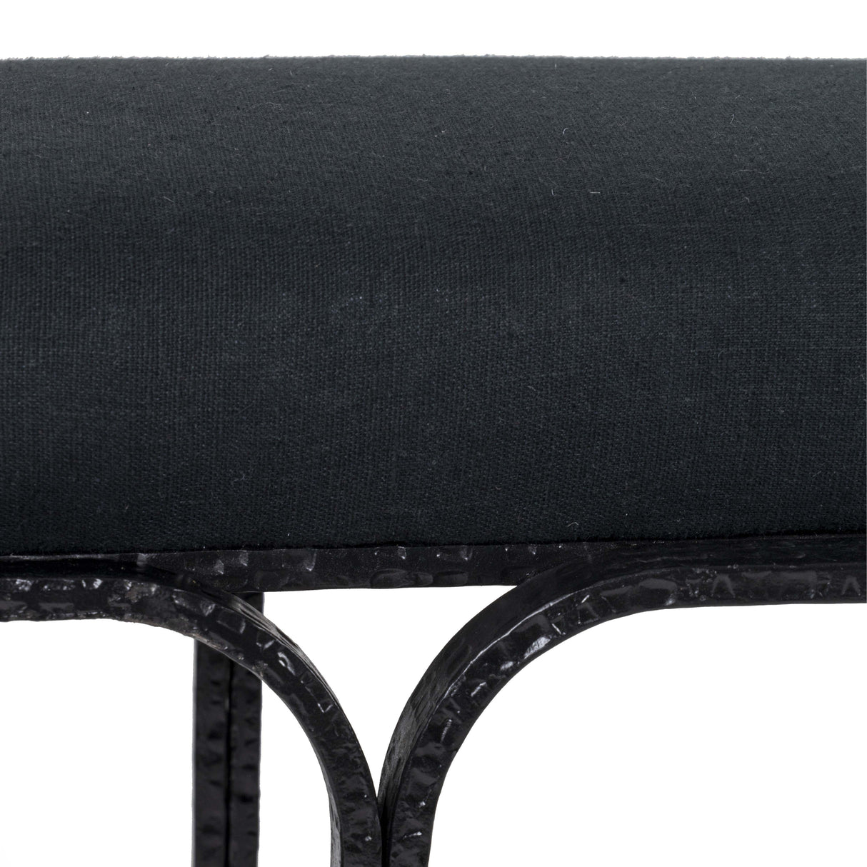 Bryn 59" Black Linen Bench