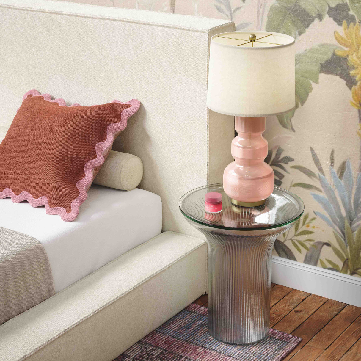 Cassandra Glass Flared Side Table
