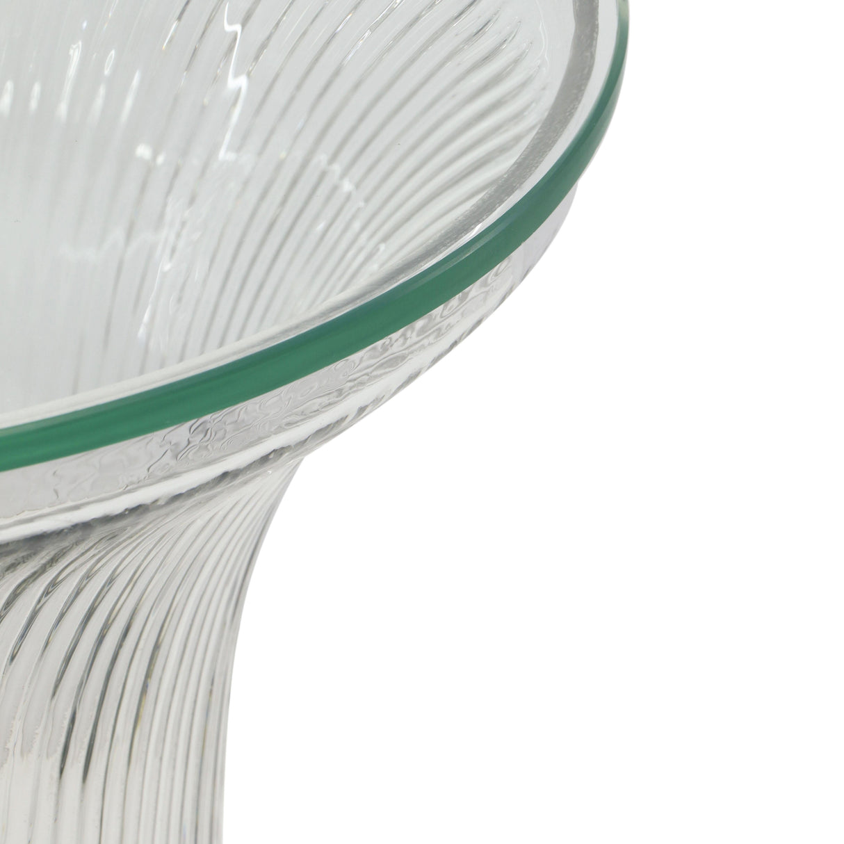 Cassandra Glass Flared Side Table