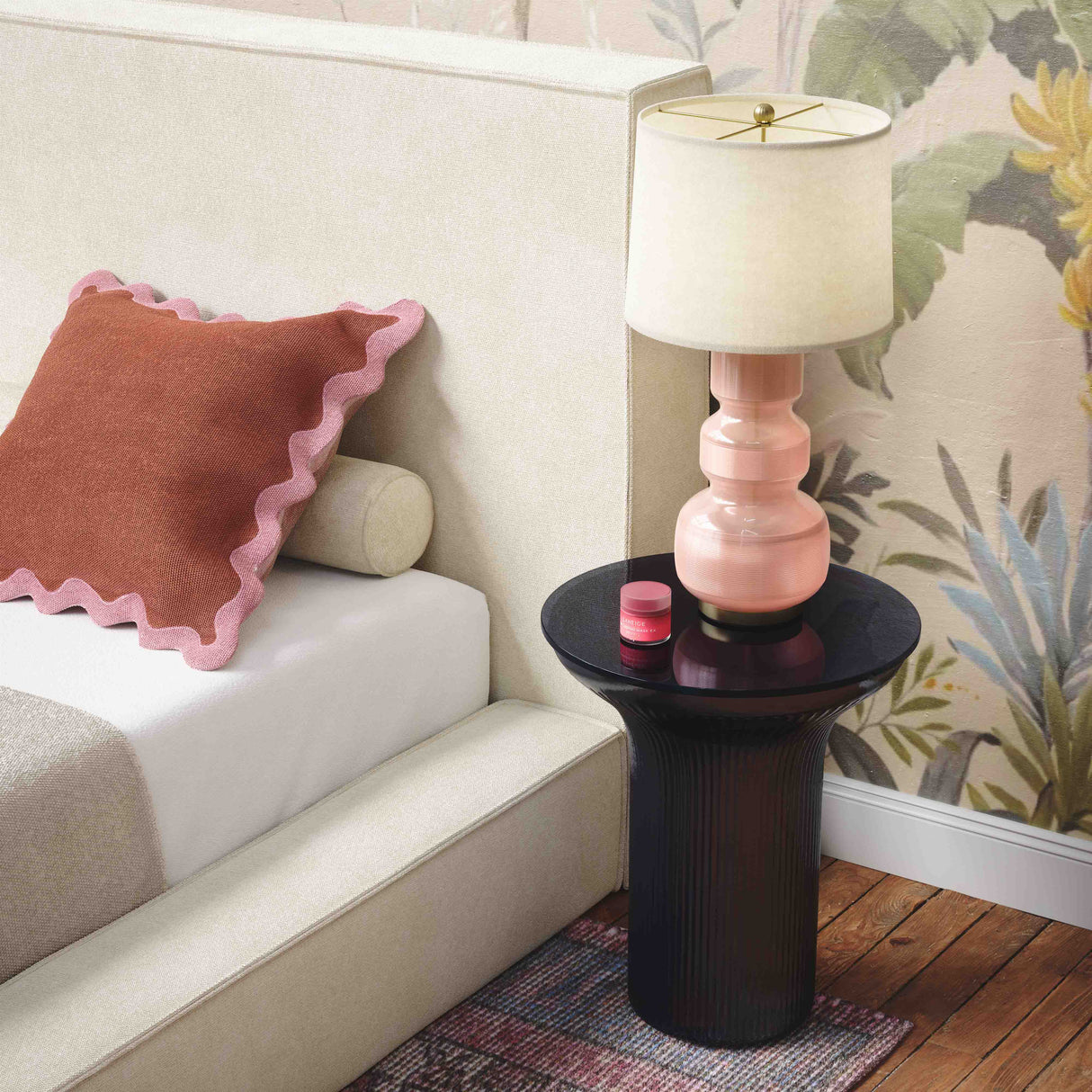 Cassandra Glass Flared Side Table