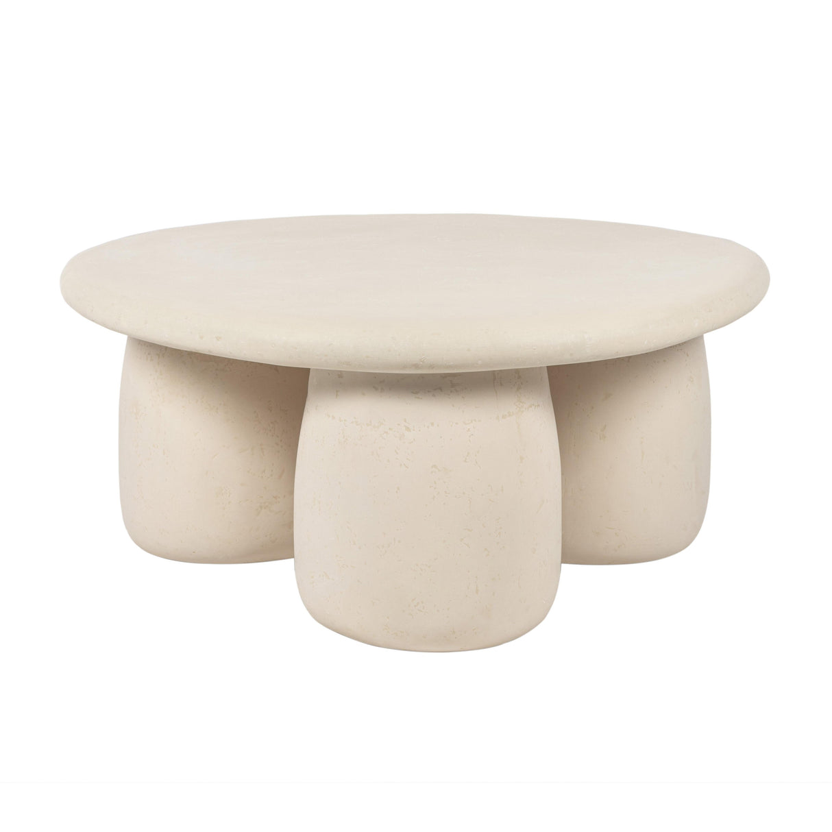 Rahul 34" Cream Round Coffee Table