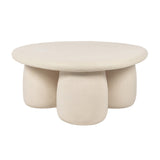 Rahul 34" Cream Round Coffee Table