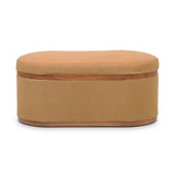 Olivier 41" Boucle Oval Storage Ottoman