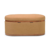 Olivier 41" Boucle Oval Storage Ottoman