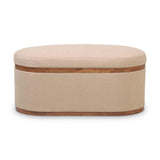 Olivier 41" Boucle Oval Storage Ottoman