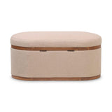 Olivier 41" Boucle Oval Storage Ottoman