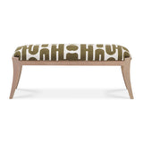 Arielle 48" Olive & White Embroidered Bench