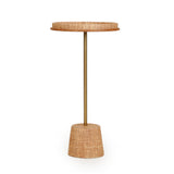 Saddle Natural Raffia Contract-Grade Side Table - View 3
