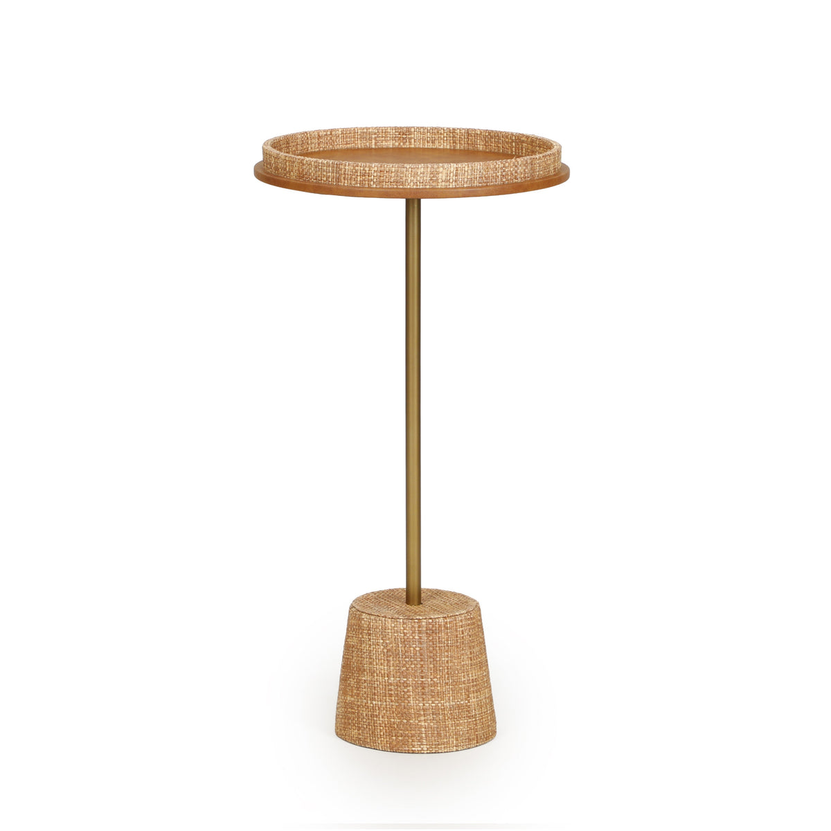 Saddle Natural Raffia Contract-Grade Side Table - View 4