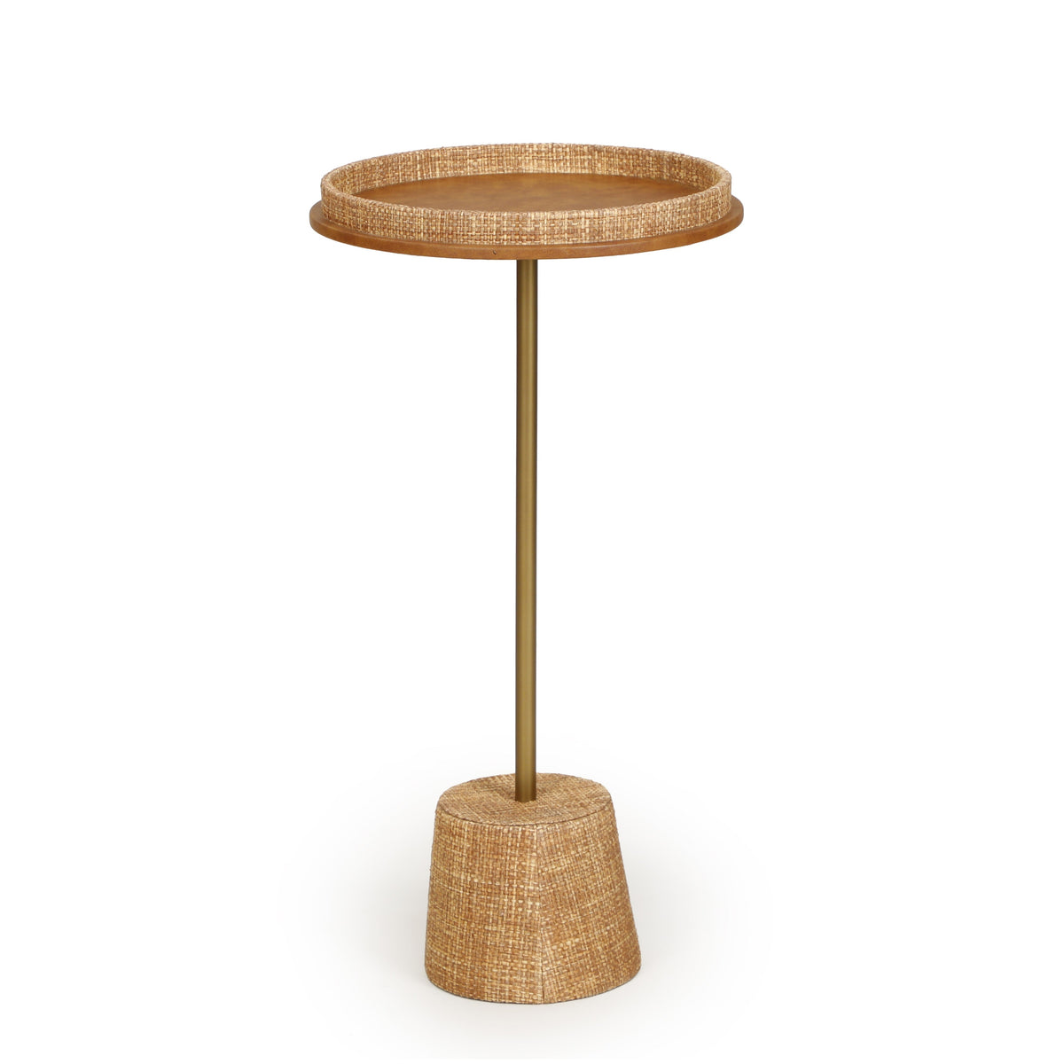 Saddle Natural Raffia Contract-Grade Side Table - View 5