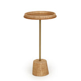 Saddle Natural Raffia Contract-Grade Side Table - View 5