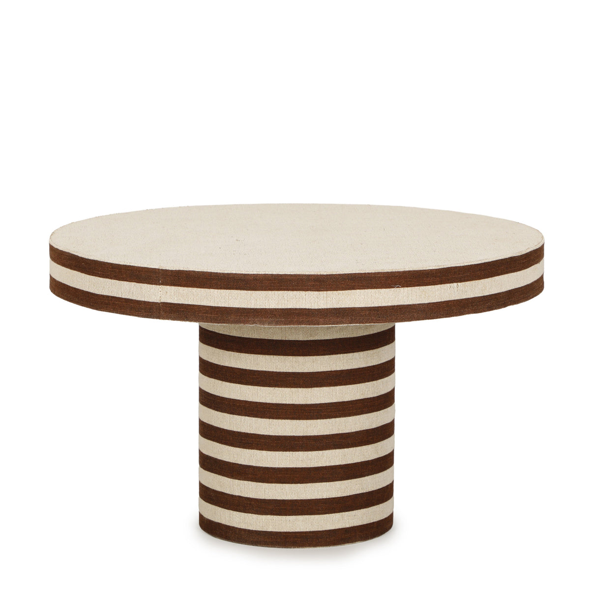 Lyra 30" Natural Striped Cotton Jute Contract-Grade Coffee Table - View 3