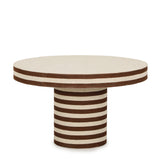Lyra 30" Natural Striped Cotton Jute Contract-Grade Coffee Table - View 3