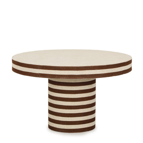 Lyra 30" Natural Striped Cotton Jute Contract-Grade Coffee Table - View 3