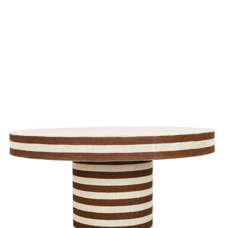 Lyra 30" Natural Striped Cotton Jute Contract-Grade Coffee Table - View 4