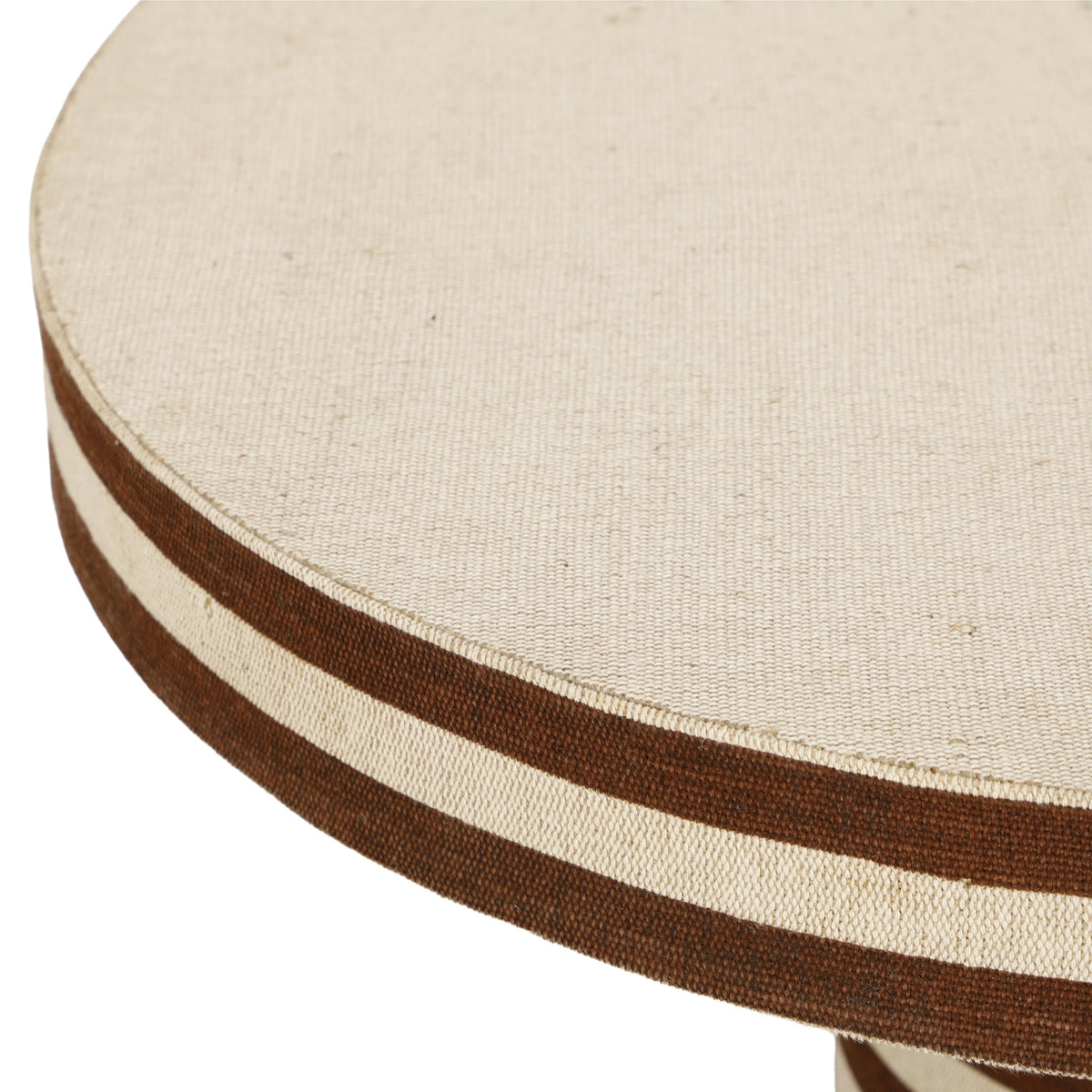 Lyra 30" Natural Striped Cotton Jute Contract-Grade Coffee Table - View 6
