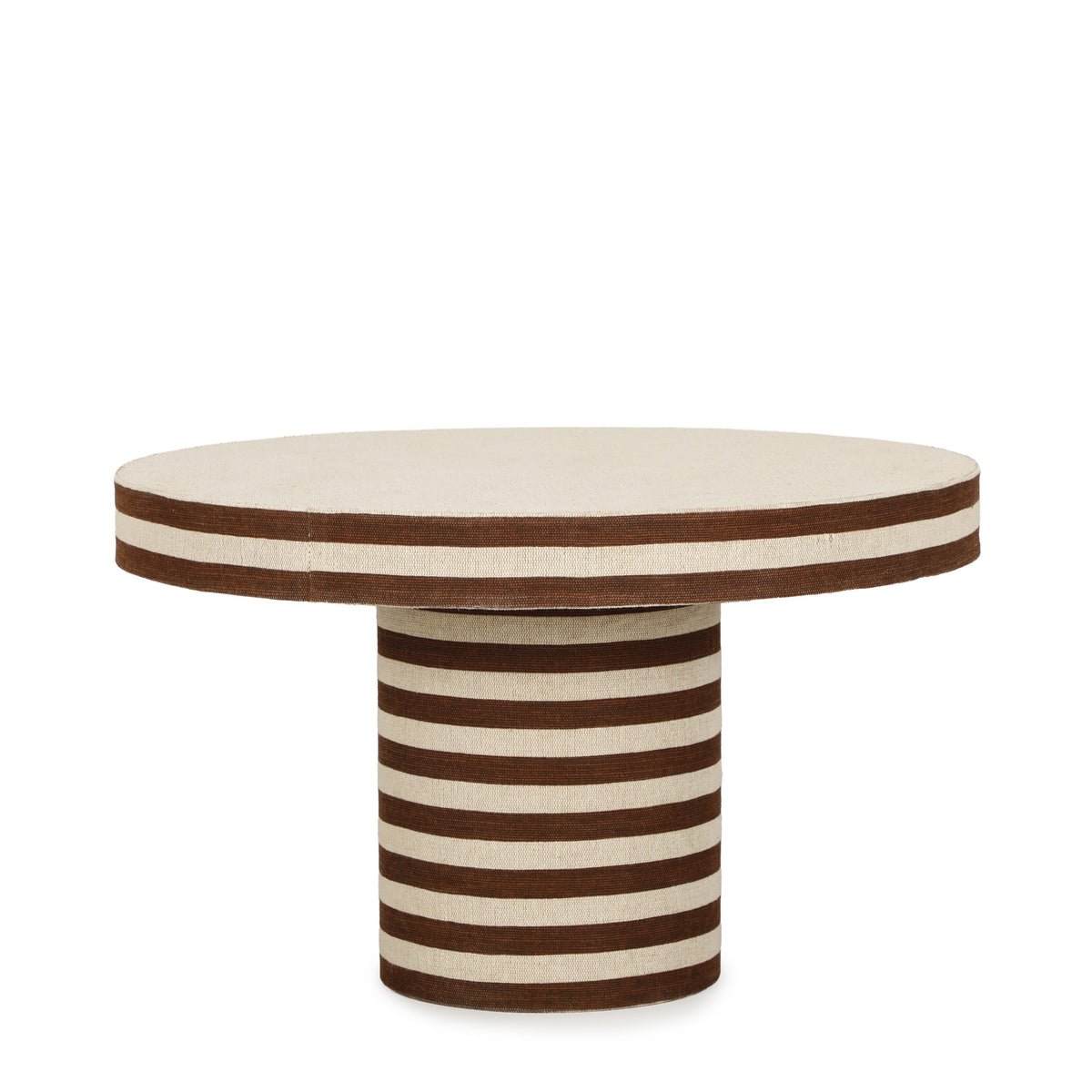 Lyra 30" Natural Striped Cotton Jute Contract-Grade Coffee Table - View 1
