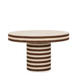 Lyra 30" Natural Striped Cotton Jute Contract-Grade Coffee Table - View 1
