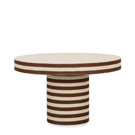 Lyra 30" Natural Striped Cotton Jute Contract-Grade Coffee Table - View 1