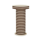 Lyra Natural Striped Cotton Jute Contract-Grade Side Table - View 3