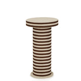 Lyra Natural Striped Cotton Jute Contract-Grade Side Table - View 4