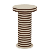 Lyra Natural Striped Cotton Jute Contract-Grade Side Table - View 5