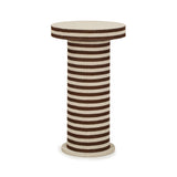 Lyra Natural Striped Cotton Jute Contract-Grade Side Table - View 6