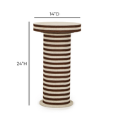 Lyra Natural Striped Cotton Jute Contract-Grade Side Table - View 7