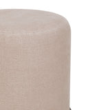 Como Burl and Saddle Brown Cotton Jute Contract-Grade Accent Stool - View 4