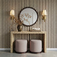 Como Burl and Saddle Brown Cotton Jute Contract-Grade Accent Stool - View 1