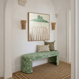 Greenspace 39" Rounded Upholstered Bench - View 2