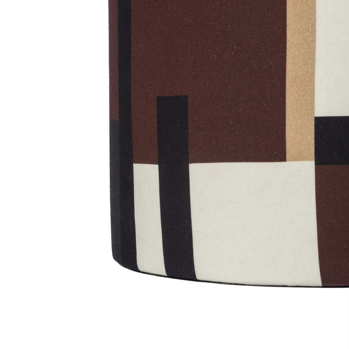 Lucy Mud Brown Abstract Print Mushroom Accent Stool - View 5