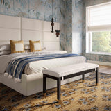 Amara 50" Woven Rattan Performance Fabric Bench