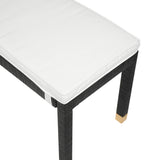 Amara 50" Woven Rattan Performance Fabric Bench