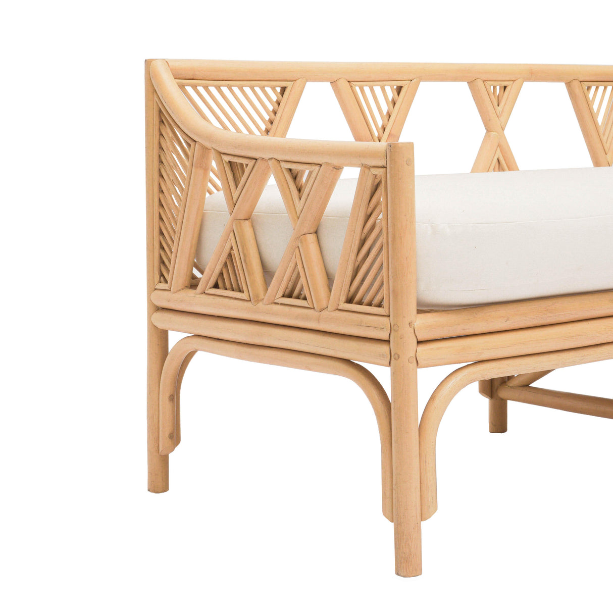 Jayla 54" Natural Rattan Bench