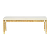 Amara Cream Linen Bench