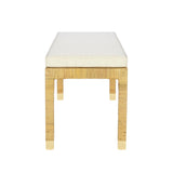 Amara Cream Linen Bench